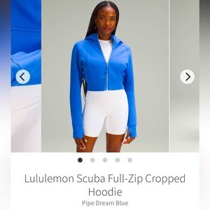 LULULEMON Cropped Full Zip Hoodie RARE